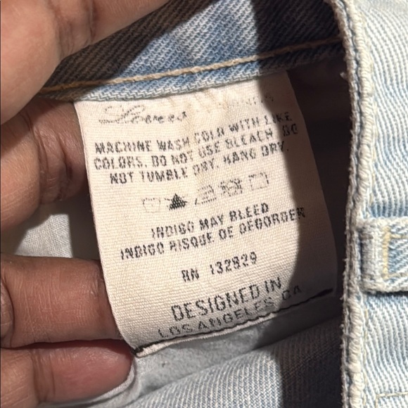 Lovers + Friends Jack High-Waisted Jean Shorts cut off fray destroyed light wash - Picture 5 of 10